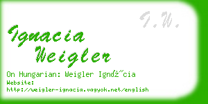 ignacia weigler business card